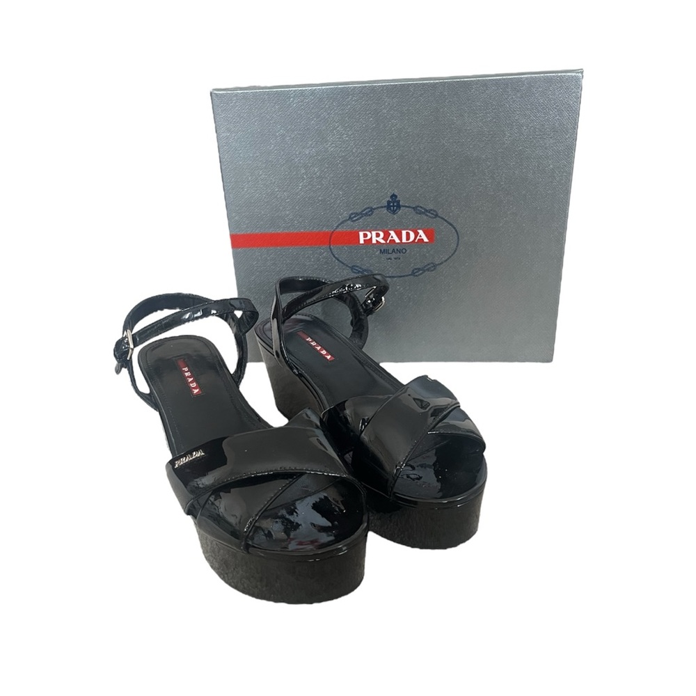 Prada Vintage Platform Wedge Sandals